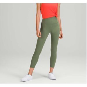 Lululemon Wunder Train High-Rise Tight 25" in Green Twill Size 6